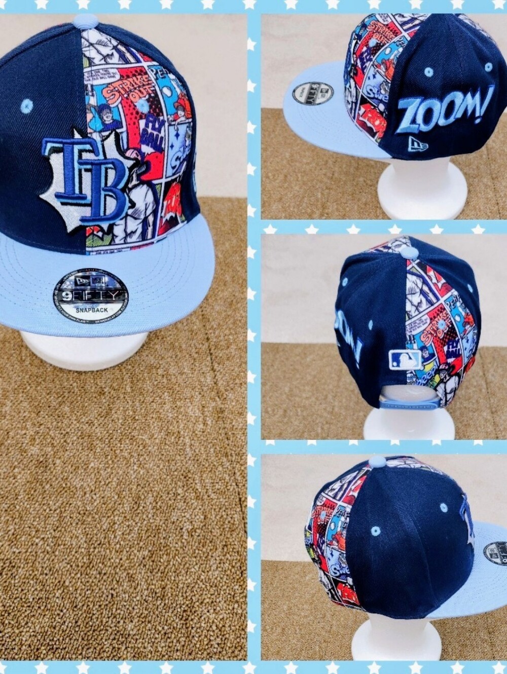 TAMPA BAY RAYS MLB BASEBALL SNAPBACK HAT.